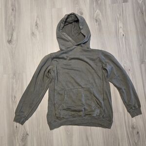 Aerie Washed Olive Green Crossover Hoodie - Waffle Side Panels - Small